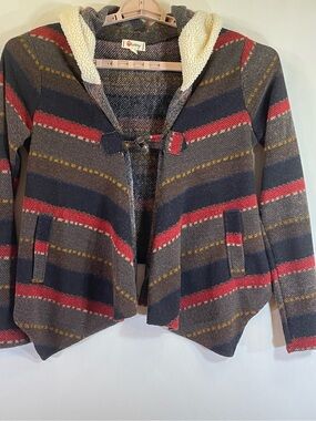Olsenboye Women Brown Cardigan M Retro Western Casual Sweater